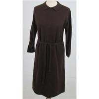 Vintage 70s St Michael Size: 14 brown knitted dress