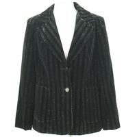 Vintage 70\'s Dereta, size 14 black & gold velvet jacket