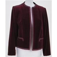 Vintage Stephen House, size 16 burgundy velvet jacket