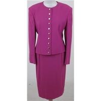 vintage 80s jaeger size 8 pink wool skirt suit