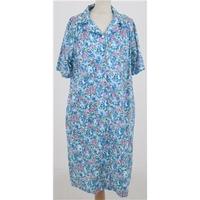 Vintage 80s Carr & Westley Size 20 blue floral summer dress