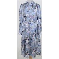 vintage size l blue grey pink floral dress