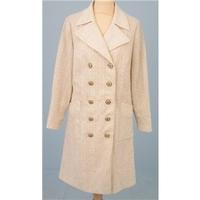 Vintage Carl Olsen size 12 cream textured coat