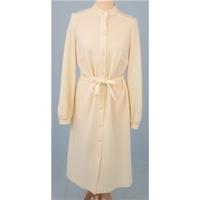 Vintage 1960\'s Horrockses Fashions size M golden cream buttoned dress