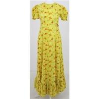 Vintage 70s Unbranded Size:S yellow floral long dress