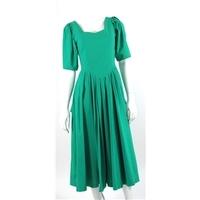 Vintage 1980\'s Laura Ashley size 10 bright green cotton dress