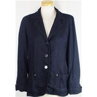 Vintage Size 12 Navy Viyella linen mix jacket