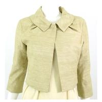 Vintage 1960\'s Unbranded Size 12 Pearl White Silk and Cotton Jacket