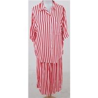 Vintage Rosami, size 14 red & white striped blouse and skirt