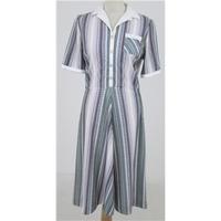 vintage jersey masters size m multi coloured striped dress