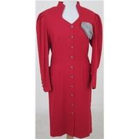 Vintage 80s Jean Claire Size 10 red wool dress