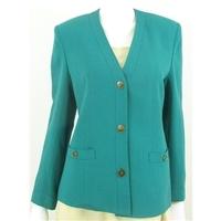 Vintage 1980\'s Windsmoor Size 10 Turquoise Green Wool Jacket