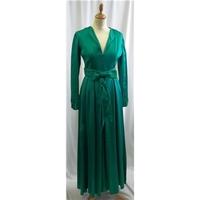 vintage lancola size small green long dress