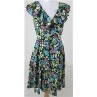 Vintage 70\'s Trina Lewis for Baker Sportswear, size 14 multi-coloured floral dress