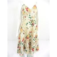 Vila Size S Cream Floral Pattern Sun Dress
