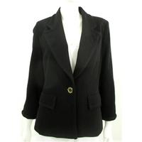 Vintage 1980\'s Windsmoor Size 14 Black Wool Decorative Detail Jacket