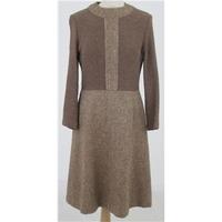 vintage 60s colin glascoe size m brown winter dress