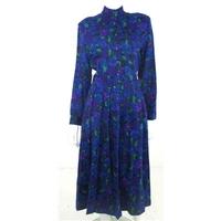 vintage 1970s marion donaldson size 16 electric blue purple and green  ...