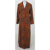 Vintage 60s Horrockses Fashions Size:18 orange & brown dressing gown