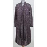 Vintage 80s Size:10 purple accodion pleated tent-dress