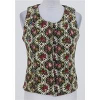 Vintage Artbro JR. Sportswear, size S multi-coloured tapestry waistcoat