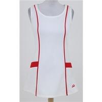 Vintage 70s Slazenger, size S white tennis dress with red trim