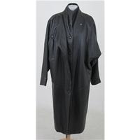 Vintage 80s Unbranded Size:S black leather coat