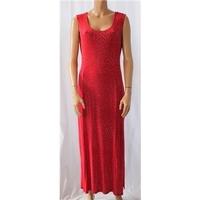 Vintage Large Red Sparkly Glitter Print Dress
