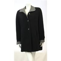 Vintage Heavy Wool Black/White Coat Unbranded - Size: 14 - Black - Coat