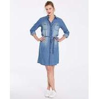 Vintage Blue Denim Shirt Dress