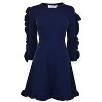 VICTORIA BY VICTORIA BECKHAM Ruffle Trim Dress