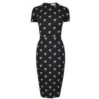 VICTORIA BECKHAM Daisy Print Midi Dress