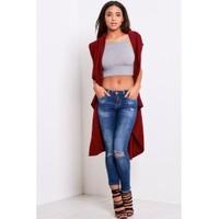 Vickie Sleeveless Italian Waterfall Blazer Cardigan