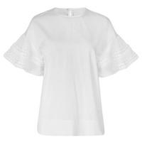 victoria by victoria beckham ruffle sleeve top