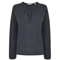 VINCE Lace Up Sweatshirt