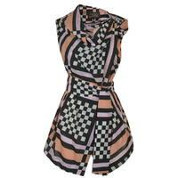 vivienne westwood anglomania asymmetric chequered blouse