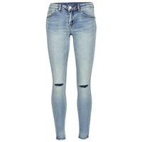 vila vicrush 79 womens cropped trousers in blue