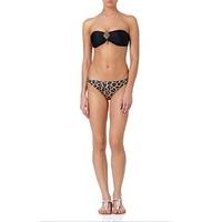 VISION - Black and Leopard Bandeau Bikini Set