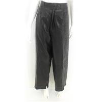 vintage circa 1980s versace size 18 buttery soft black leather trouser ...