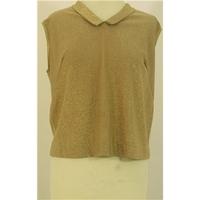 Vintage Unbranded Size 16 Gold Sparkle Sleeveless Shell Top