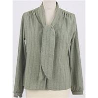 vintage 80s st michael size 12 green speckled blouse