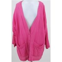 Vintage Monsoon Diffusion, size 12/14 pink cotton cardigan