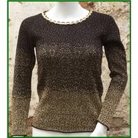 VINTAGE Calluna - Size: M - Black & Gold - Sweater