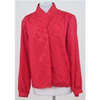 Vintage 80\'s Chanelle, size 10 red shiny blouse