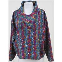 vintage 80s handmade size xl multi coloured print blouse