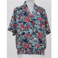 Vintage 80\'s Faraday, size 14 multi-coloured floral blouse