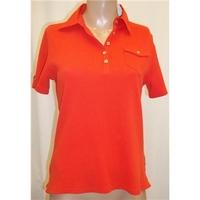 Viyella Small Bright Orange Polo Shirt