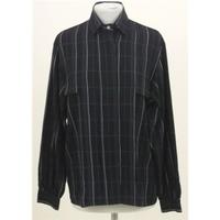 vintage jaeger size s navy blue checked blouse