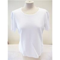 viyella white short sleeved top medium