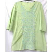 Vintage Woolworths - Size: 20 - Green - half sleeved top